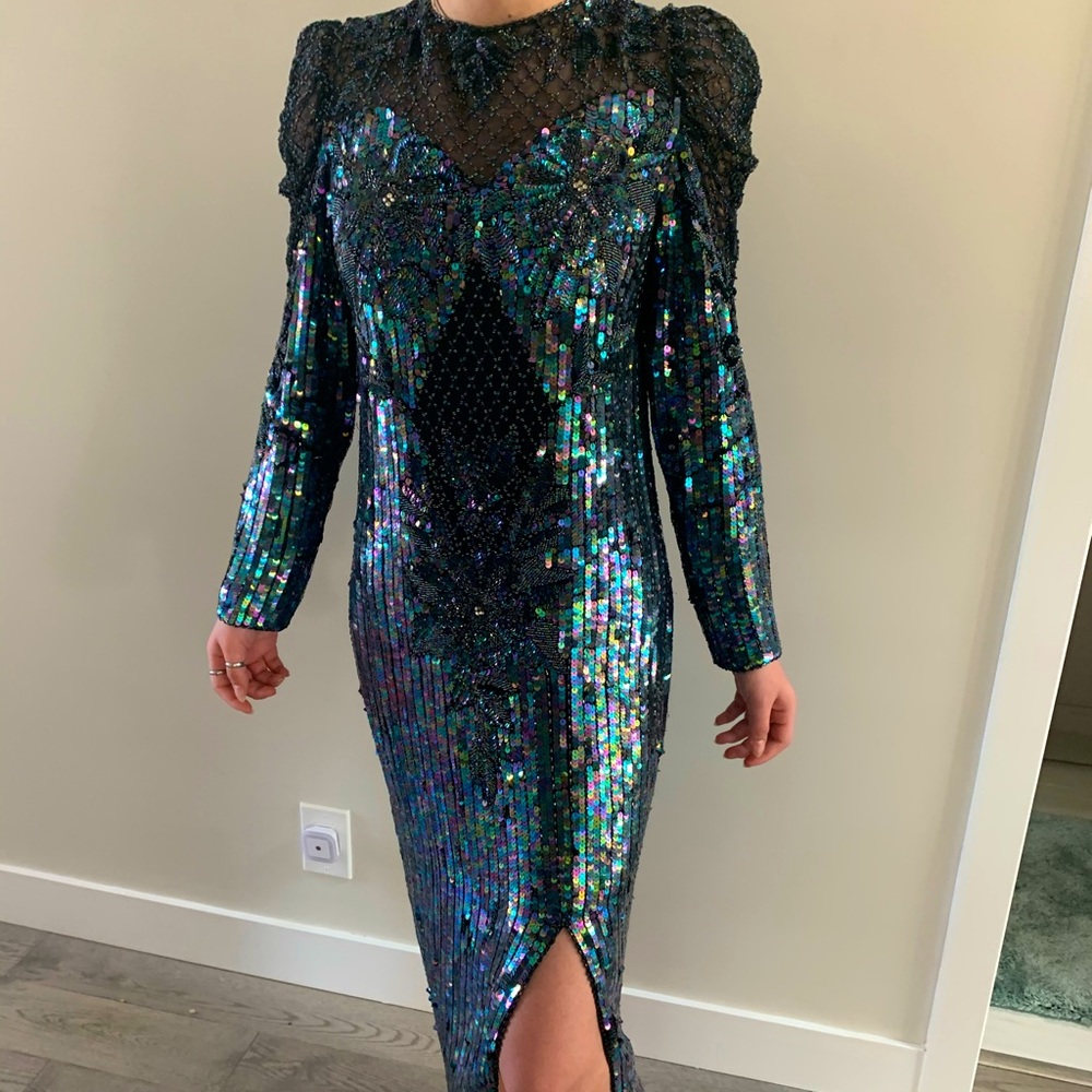 Vintage beaded and sequenced night dress